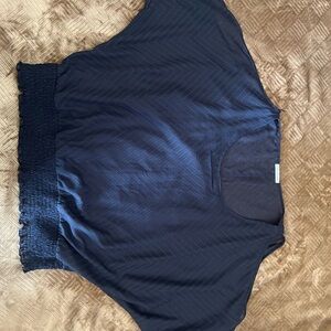 Maurice’s - Navy Blue Blouse with Textured Design
